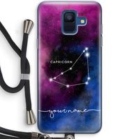 Sterrenbeeld - Donker: Samsung Galaxy A6 (2018) Transparant Hoesje met koord