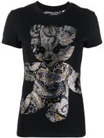 Philipp Plein t-shirt à logo strassé - Noir