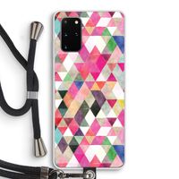 Gekleurde driehoekjes: Samsung Galaxy S20 Plus Transparant Hoesje met koord