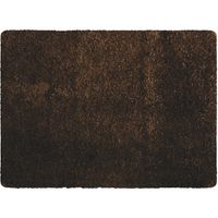 MSV Badkamerkleedje/badmat tapijt - voor de vloer - bruin - 50 x 70 cm - langharig - Badmatjes - thumbnail