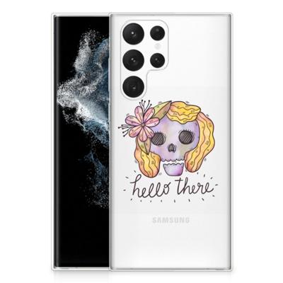 Silicone Back Case Samsung Galaxy S22 Ultra Boho Skull Silicone Back Case Samsung Galaxy S22 Ultra Boho Skull