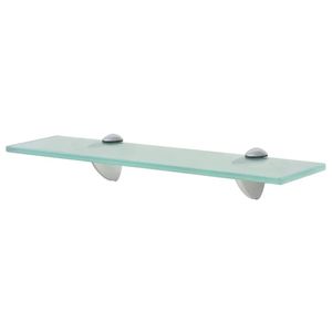 The Living Store Zwevend Wandschap - Glas - 40x20 cm - Transparant - Draagvermogen 10 kg