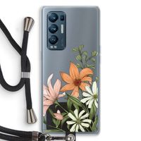 Floral bouquet: Oppo Find X3 Neo Transparant Hoesje met koord