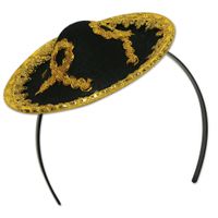 Diadeem met mini sombrero Diadeem met mini sombrero