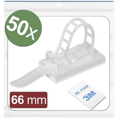 Quadrios 24CA439 Bevestigingssokkel Zelfklevend, Schroefbaar 24CA439 Wit 50 stuk(s)