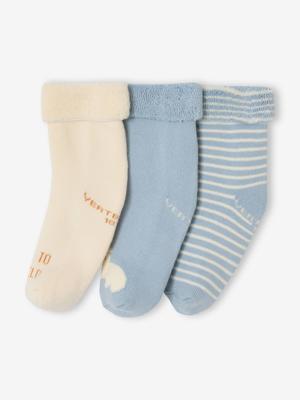 Set van 3 sokken baby katoen ecru