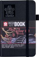 Sakura schetsboek, 80 vel, 140 g/m², ft 9 x 14 cm, zwart papier
