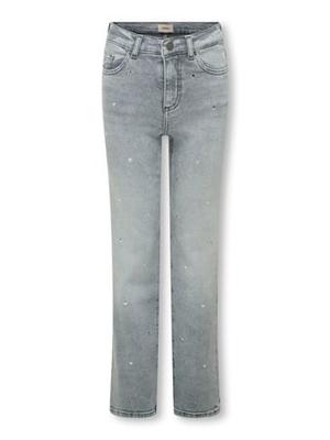 Kids ONLY winter jeansbroek meisjes - grijs - KogJuicy - wide leg fit