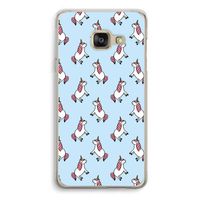 Eenhoorns overal: Samsung A3 (2017) Transparant Hoesje