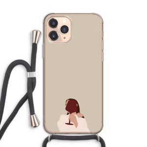 I drink wine: iPhone 11 Pro Transparant Hoesje met koord