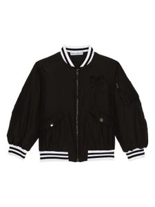 Dolce & Gabbana Kids veste bomber à sequins - Noir