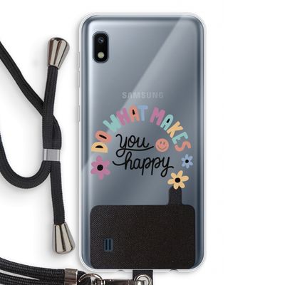 Happy days: Samsung Galaxy A10 Transparant Hoesje met koord