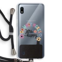 Happy days: Samsung Galaxy A10 Transparant Hoesje met koord