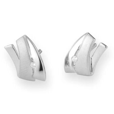 GALA DESIGN J0009 Oorknoppen Storm zilver-zirconia zilverkleurig-wit