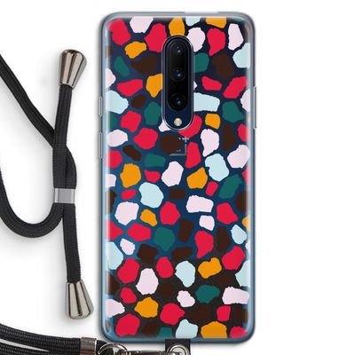 Colored Giraffe: OnePlus 7 Pro Transparant Hoesje met koord