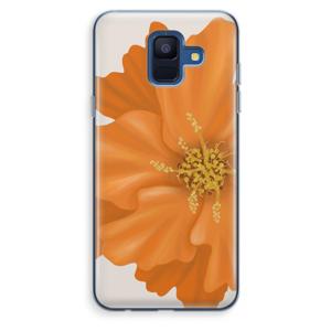 Orange Ellila flower: Samsung Galaxy A6 (2018) Transparant Hoesje