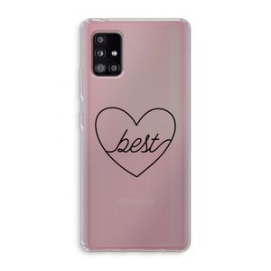 Best heart black: Samsung Galaxy A51 5G Transparant Hoesje