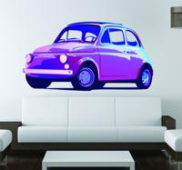 Oud klassieke fiat 500 sticker