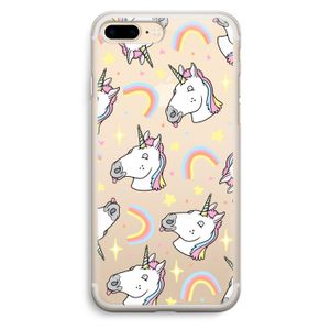 Rainbow Unicorn: iPhone 7 Plus Transparant Hoesje