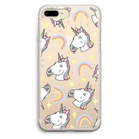 Rainbow Unicorn: iPhone 7 Plus Transparant Hoesje