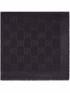 Gucci foulard à motif GG en jacquard - Noir