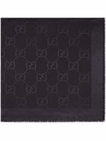 Gucci foulard à motif GG en jacquard - Noir