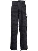 Maharishi pantalon imprimé à poches cargo - Noir