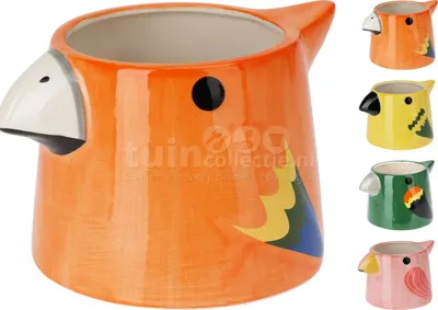 Vaas Papegaai Dolomiet 13cm Assorti 1st