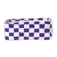 Mand checks klein - paars/wit - 11x30x20 cm