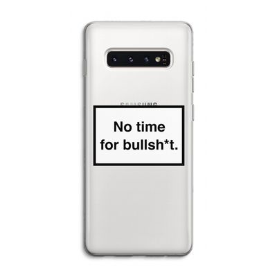 No time: Samsung Galaxy S10 4G Transparant Hoesje