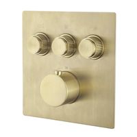 Wiesbaden Caral Klik Pro inbouw thermostatisch douche/badkraan 3 functies met inbouwdeel geborsteld messing SW717356 / SW717361