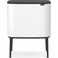 Brabantia Bo Touch Bin Afvalemmer - 11+23 liter - 2 kunststof binnenemmers - wit 313547