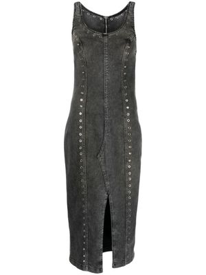 Blumarine jupe en jean à encolure ronde - Gris