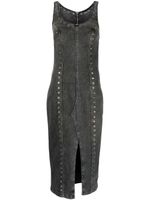 Blumarine jupe en jean à encolure ronde - Gris