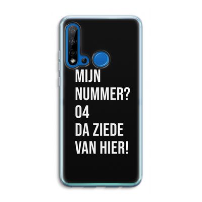 Da ziede van hier - Zwart: Huawei P20 Lite (2019) Transparant Hoesje