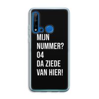 Da ziede van hier - Zwart: Huawei P20 Lite (2019) Transparant Hoesje
