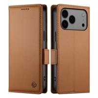 Lunso iPhone 17 Pro Max hoesje - PU leren Bookcase met ruimte voor pasjes - Bruin Lunso iPhone 17 Pro Max hoesje - PU leren Bookcase met ruimte voor pasjes - Bruin