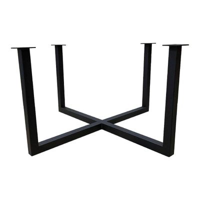 Stalen salononderstel zwart vierkant 65 bij 65 cm en hoogte 37 cm (3 x 3 cm)