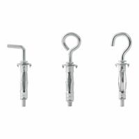 Set van haken, oogbouten en hangers Rapid Ø 8 x 32 mm Metaal Uitbreiding 12 Stuks