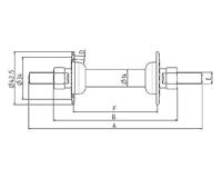 Marwi Voornaaf 412 36 gaats 100 mm inbouwbreedte verchroomd