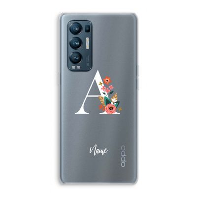 Pink Bouquet: Oppo Find X3 Neo Transparant Hoesje