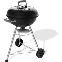 Weber Compact Kettle Houtskoolbarbecue - 47 cm diameter - Geëmailleerd staal - Ventilatieopening - 6 couverts - Zwart