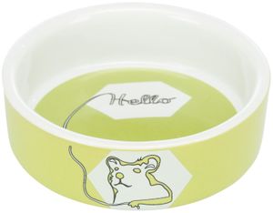 TRIXIE VOERBAK / WATERBAK KERAMIEK STRIP HAMSTER ASSORTI 8 CM