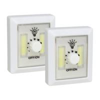 Kastlampen - 2x - dimmer - LED lampen - wit - 7 x 8.6 cm