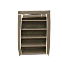 Opvouwbaar camping schoenenrek / schoenenkast - bruin - 60 x 30 x 88 cm