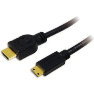 LogiLink CH0021 HDMI kabel 1 m HDMI Type A (Standaard) HDMI Type C (Mini) Zwart