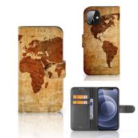 Apple iPhone 12 Mini | Flip Cover | Wereldkaart