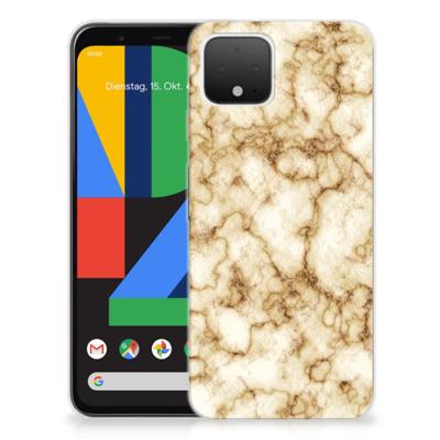 Google Pixel 4 | TPU | Siliconen hoesje | Marmer Goud