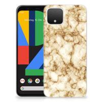 Google Pixel 4 | TPU | Siliconen hoesje | Marmer Goud
