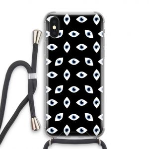 Eyes pattern: iPhone XS Transparant Hoesje met koord